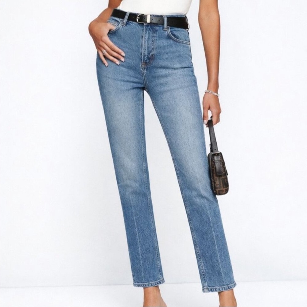 REFORMATION Liza Ultra High Rise Straight Leg Denim Malta 31
